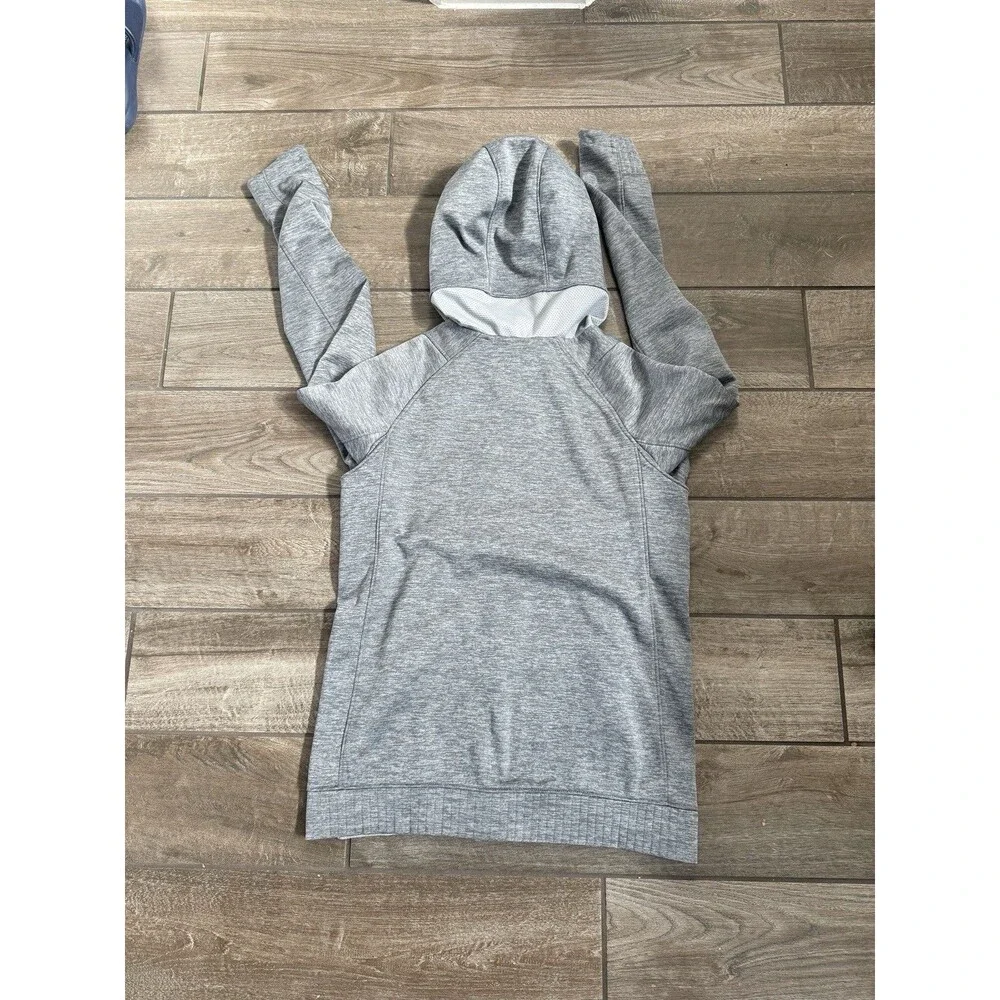 Air Jordan therma-fit Full Zip Mens Medium Gray Hoodie Fleece Lined Athletic